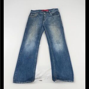 Men's Bootcut Jeans in Classic Blue Size 36x34